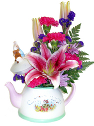 Peter Rabbit Tea Pot Bouquet