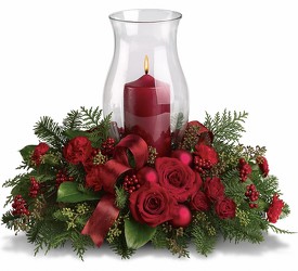 Holiday Glow Centerpiece from Swindler and Sons Florists in Wilmington, OH