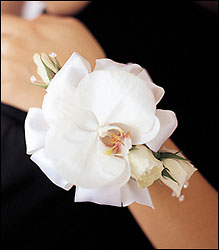 White Orchid and Roses Wristlet