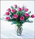 Birthday Roses with Eucalyptus