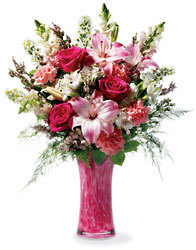 Teleflora's Pink Art Glass Bouquet