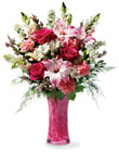 Teleflora's Pink Art Glass Bouquet