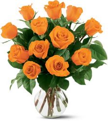 12 Orange Roses from Swindler and Sons Florists in Wilmington, OH
