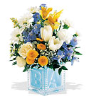 Teleflora's Crystal Baby Block (Boy)