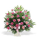 Basket with Pink Carnations