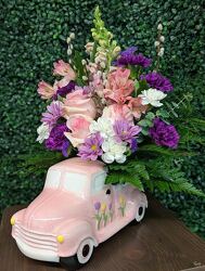 Pink Flower Truck from Swindler and Sons Florists in Wilmington, OH