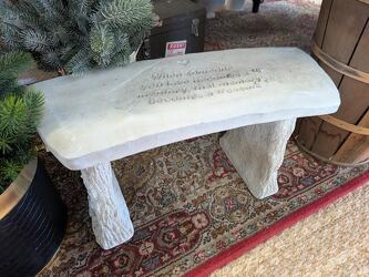 Memorial Garden Bench from Swindler and Sons Florists in Wilmington, OH Memorial Garden Bench from Swindler and Sons Florists in Wilmington, OH