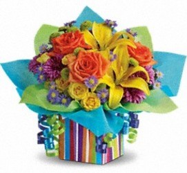 Teleflora's Rainbow Present from Swindler and Sons Florists in Wilmington, OH