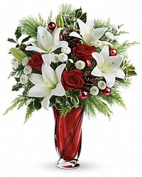 Christmas Swirl Bouquet from Swindler and Sons Florists in Wilmington, OH