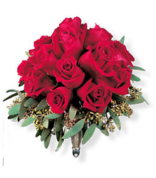 Velvet Red Roses Nosegay from Swindler and Sons Florists in Wilmington, OH
