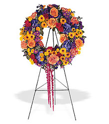Celebration Wreath from Swindler and Sons Florists in Wilmington, OH