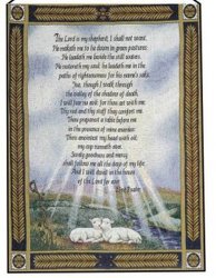 23rd Psalm Throw from Swindler and Sons Florists in Wilmington, OH